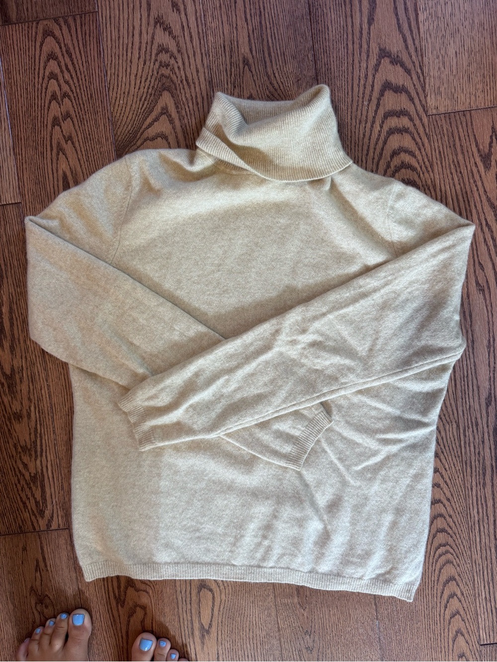 Cashmere Turtleneck Sweater in Beige